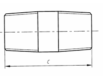 Black Steel Barrel Nipple dimensions diagram