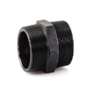 Black Steel Equal Hex Nipple