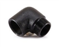 Black Steel M/F Elbow 90 Deg