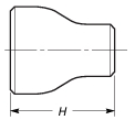Buttweld Concentric Reducer dimensions diagram