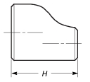 Buttweld Eccentric Reducer dimensions diagram