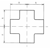 Galv Steel Cross dimensions diagram