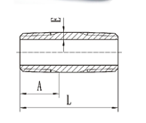 316 Stainless Steel Barrel Nipple dimensions diagram