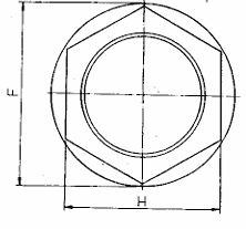 316 Stainless Steel Flanged Back Nut dimensions diagram