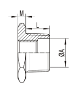316 Stainless Steel Reducing Bush dimensions diagram