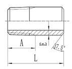 316 Stainless Steel Toe Nipple dimensions diagram